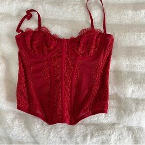 Victoria's Secret Scarlet Lace Corset